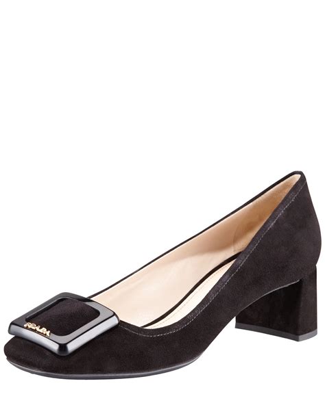 prada suede pumps uk|prada pumps block heel.